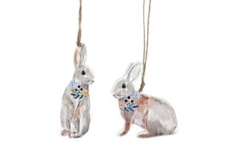If you are looking for some Easter decorations for your Easter Tree then be sure not to miss these Country Folk natural wood cute Easter Bunny hanging decorations by designer Gisela Graham.  Choice of 2 available - standing or sitting (please specify when ordering which one you would like) Comes complete with string to hang.